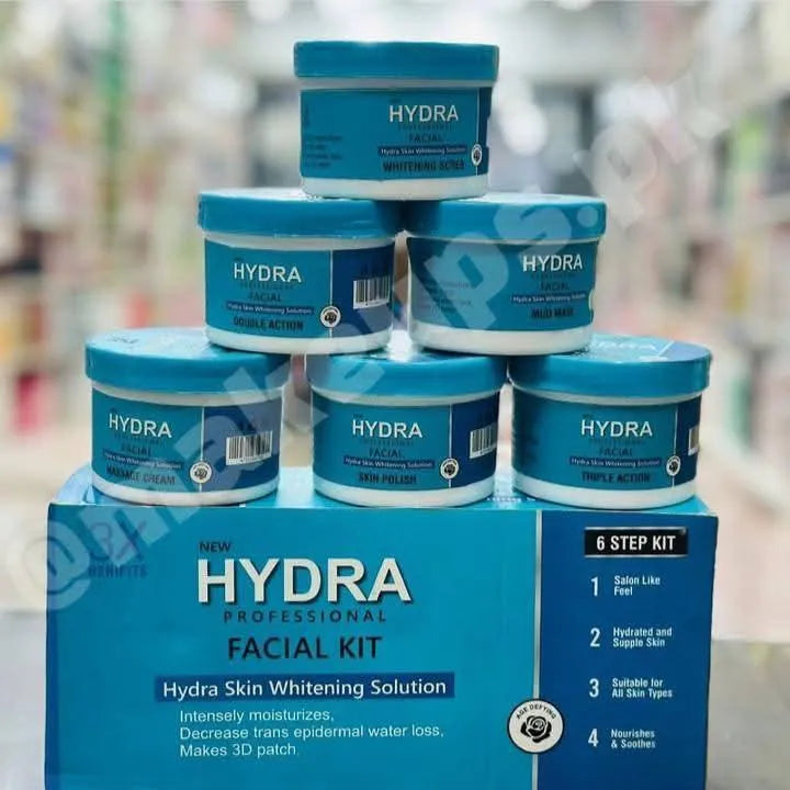 Hydra 6 Step Whitening Facial Kit for All Skin Types