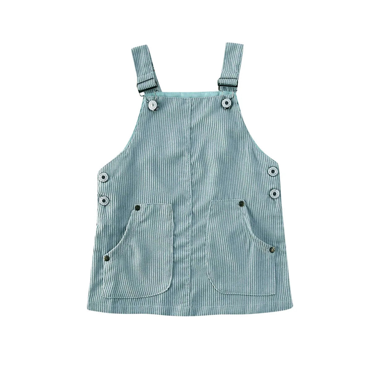 Baby Summer Clothing 0-5T Toddler Kids Baby Girl Mini Retro Dress Strap Corduroy Dress Suspenders Solid Overalls