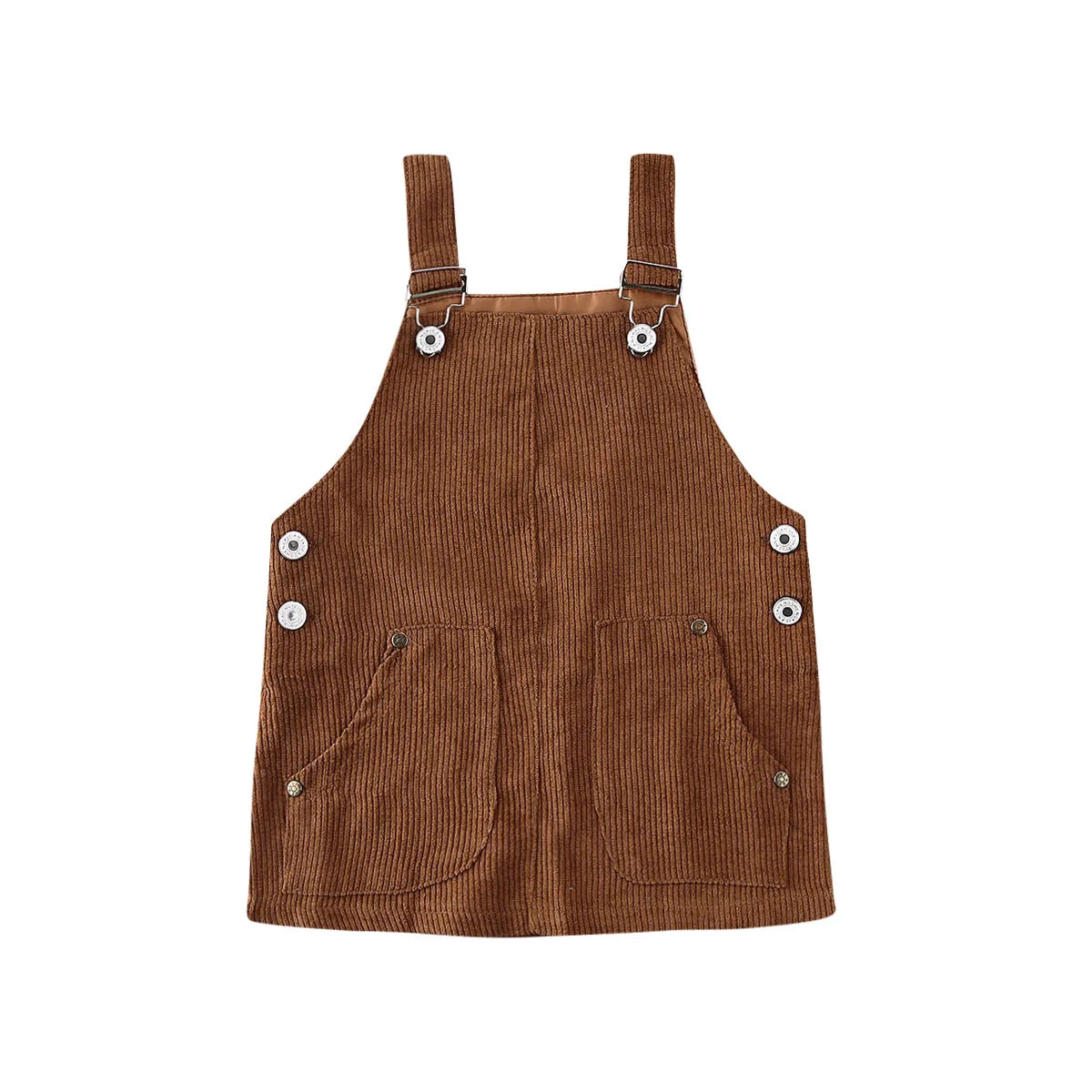 Baby Summer Clothing 0-5T Toddler Kids Baby Girl Mini Retro Dress Strap Corduroy Dress Suspenders Solid Overalls
