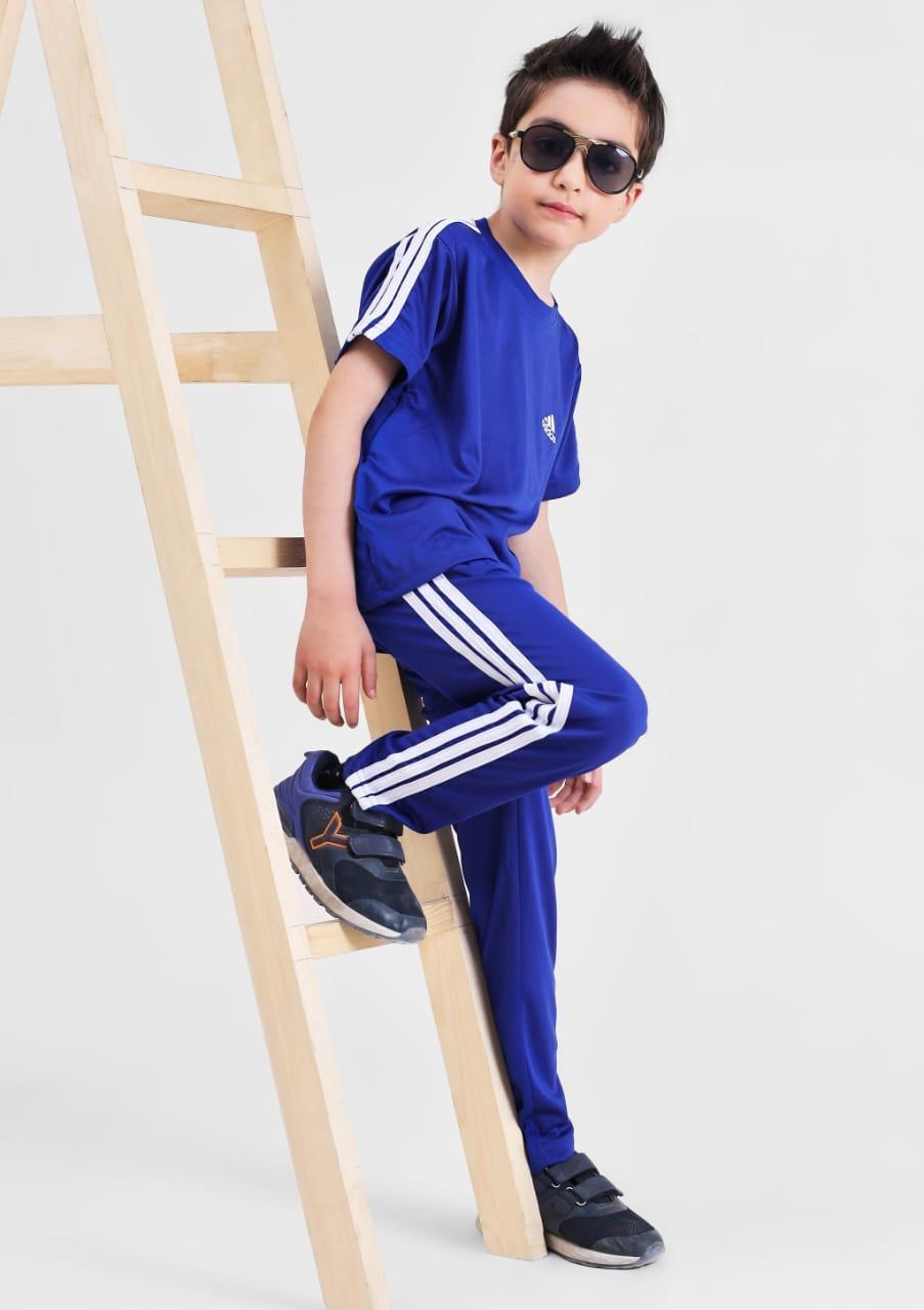 Blue Micro Tracksuit Set for Boys Girls 1-12 Years