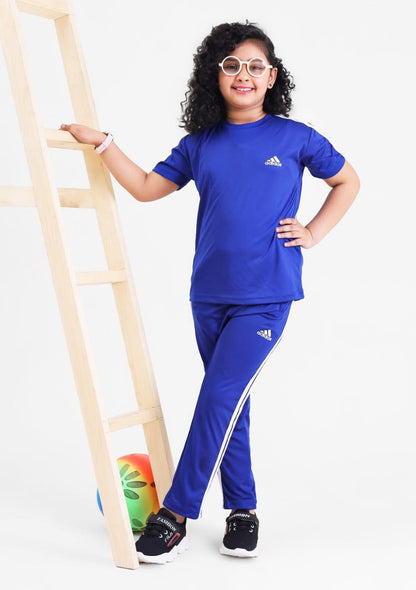Blue Micro Tracksuit Set for Boys Girls 1-12 Years