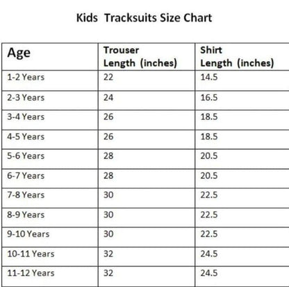 Blue Micro Tracksuit Set for Boys Girls 1-12 Years