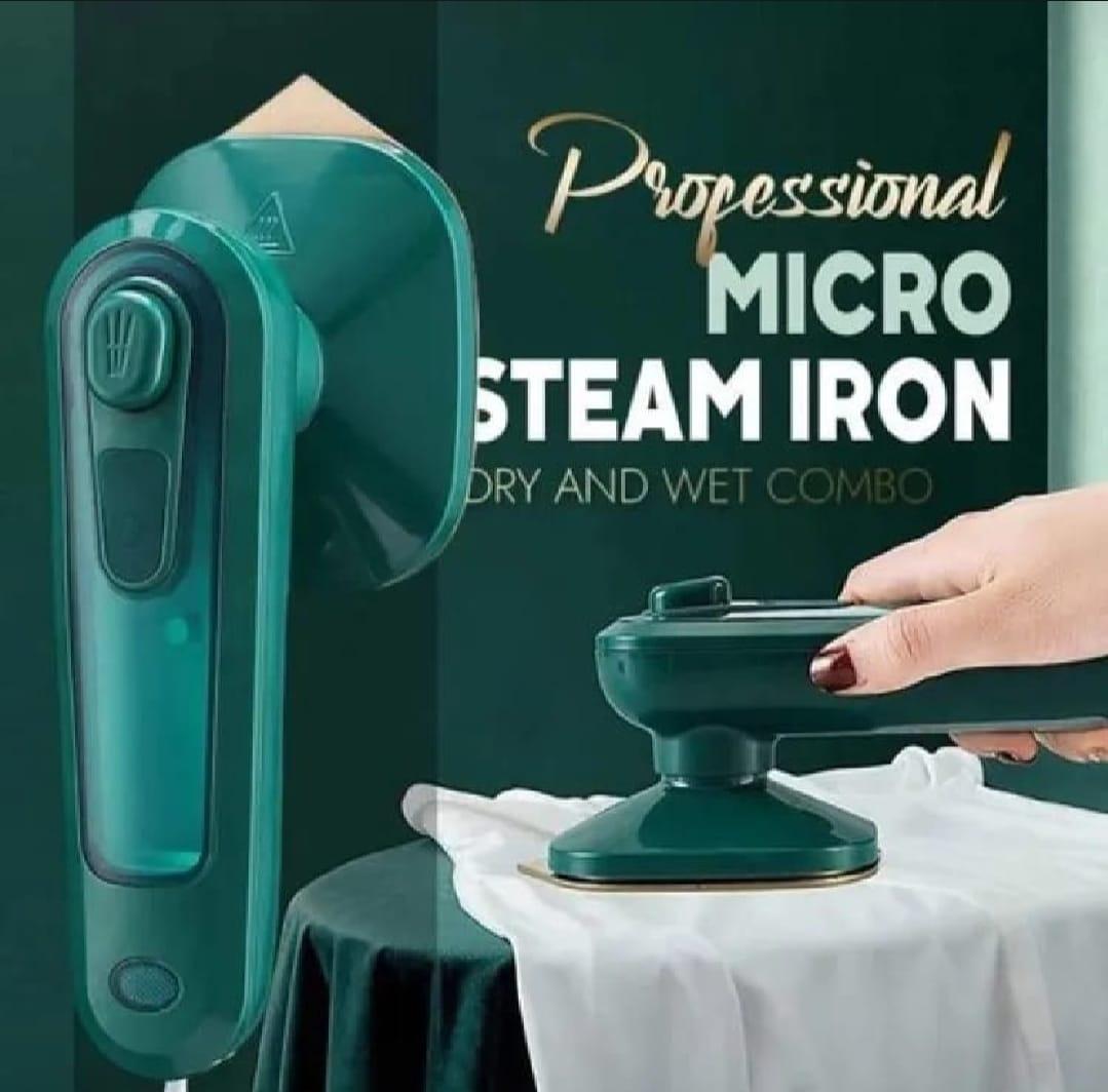 Portable Green Micro Steam Iron Dry Wet Combo