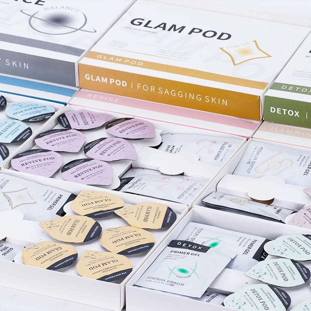 Glam Pod For Aqua Facial Machine CO2 Pods For Bubble Facial Beauty Machine Revive Pods co2 Capsule Gels Facial SPA Skin Clean