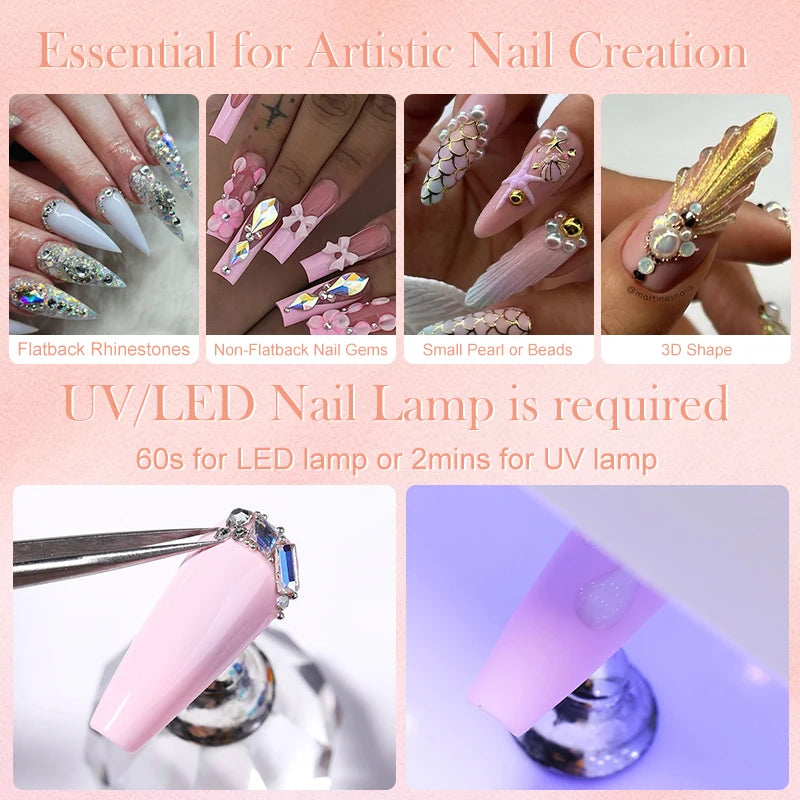 BORN PRETTY Nail Rhinestone Glue 30ML Gel Nail Glue 3D Shaping Sculpting Carving Flower DIY Decoration  Gem Glue Nail Supplies