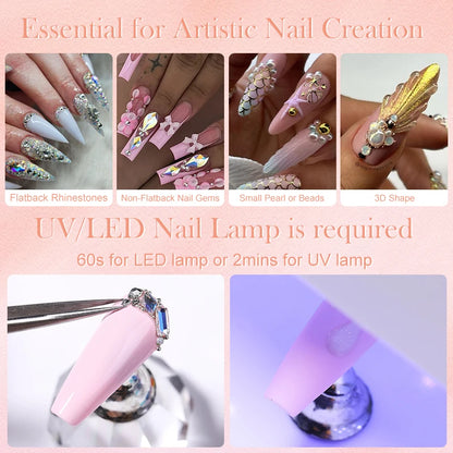 BORN PRETTY Nail Rhinestone Glue 30ML Gel Nail Glue 3D Shaping Sculpting Carving Flower DIY Decoration  Gem Glue Nail Supplies