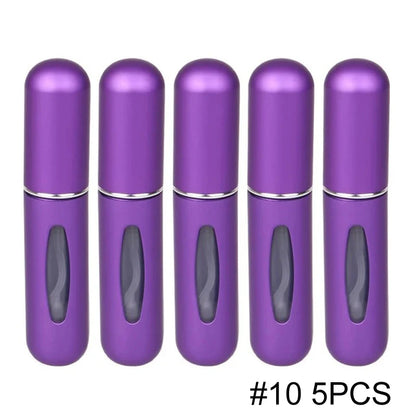 1/5/10PCS 5ml Portable Perfume Atomizer Mini Perfume Bottle Sample Spray Bottling Dispenser Cosmetics Travel Container