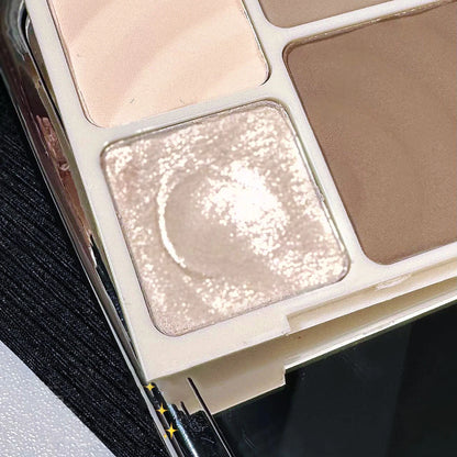 4 Colors Highlighter Contour 3D Facial Bronzer Cosmetic Brightening Beige Matte Highlights Palette Eye Shadow Nose Powder Makeup