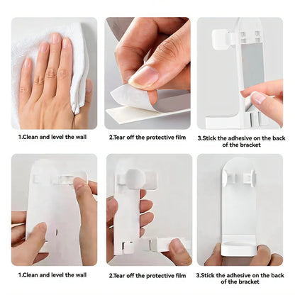 Electric toothbrush holder, wall-mounted toothbrush holder without drilling, wall-mounted bathroom shelf and toilet storage rack