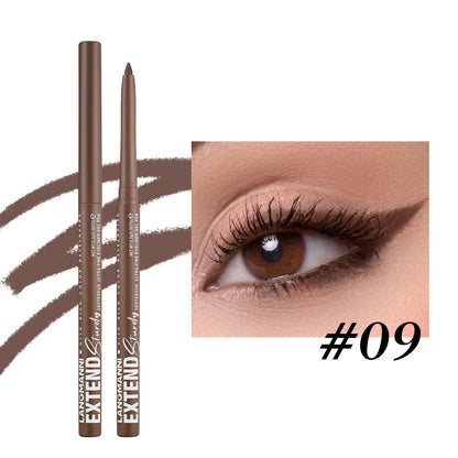2 in 1 Eye Liner Eye Shadow Pencil Waterproof Lasting 12 Colors Rotating Black Matte Eyeliner Glue Pen Makeup for Eyes Cosmetics