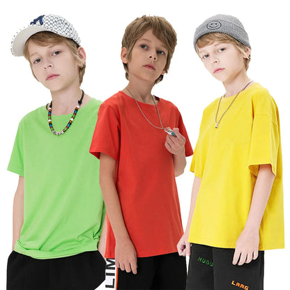 Toddler Boy Tshirt 1 2 3 4 5 6 7 8 9 10 11 12 T Cotton Red Green Yellow Baby Girl T Shirt 6 12 18 24 Months Summer Kids Clothes