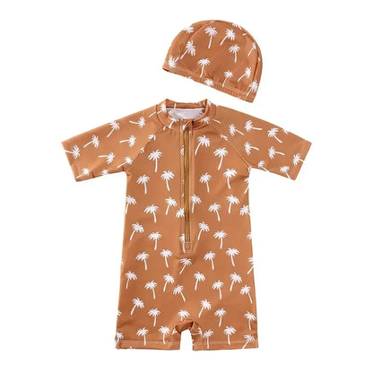 UV Baby Girl Swimsuit One Piece Swimming Jumpsuit Ruffles Bathing Suit SPF 50 Long Sleeve Kids Swimwear for Girls 1-7 Years