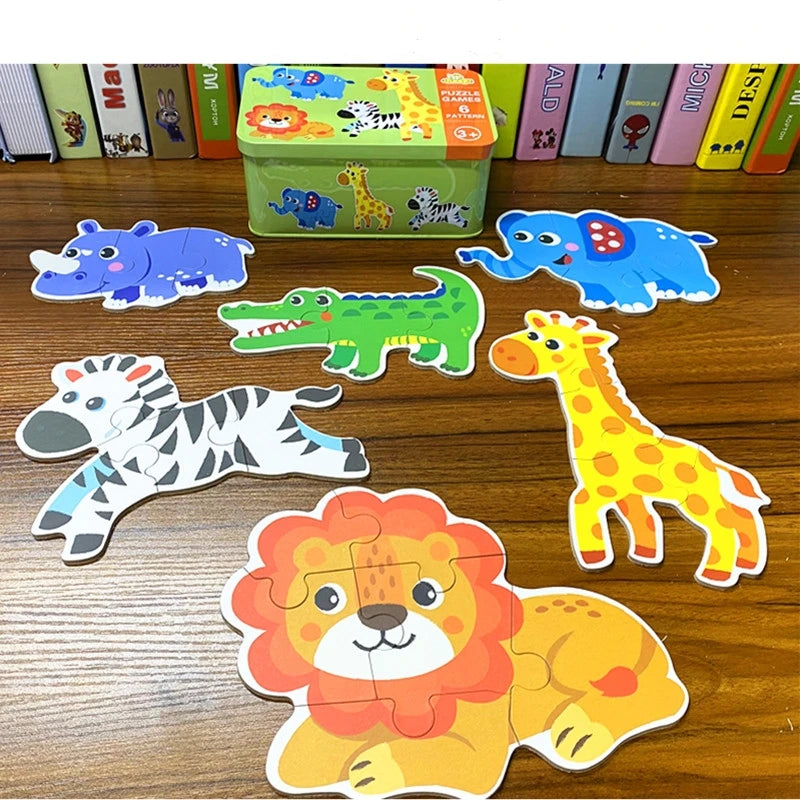 Kids Animal Puzzles for Toddlers 1 2 3 Years Boys Girls Learning Animals Memory Card Matching Game Educational Toys For Children