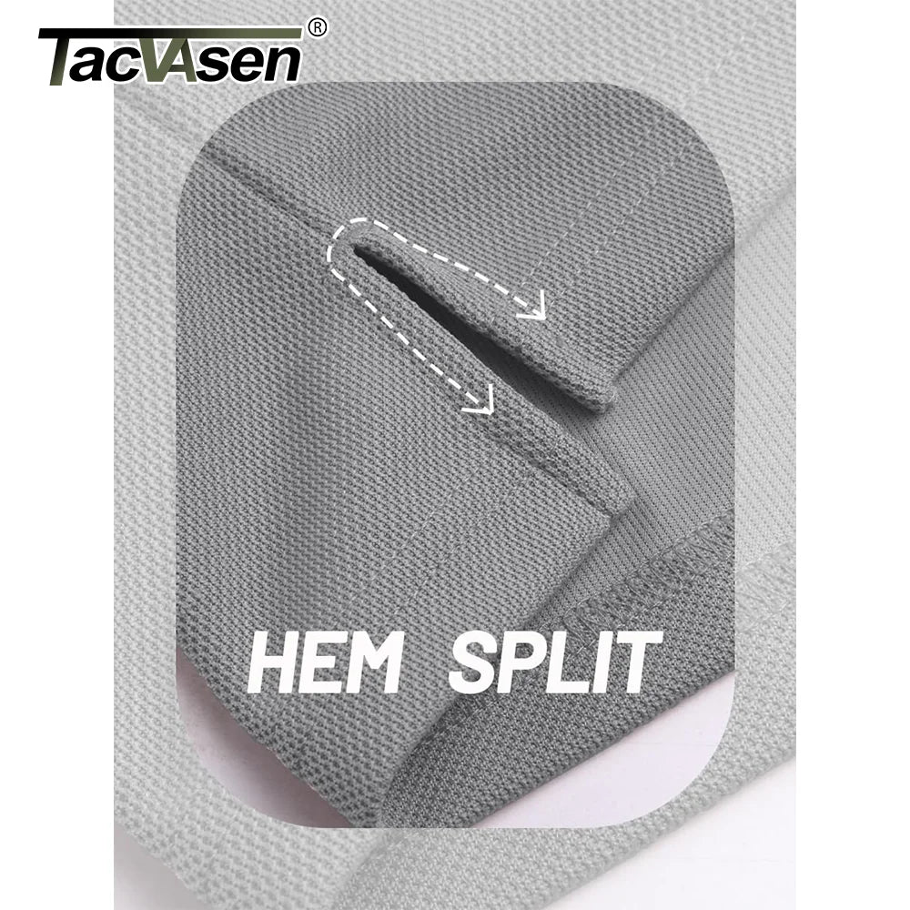 TACVASEN Summer Polo Tee Shirts Men's Short Sleeve Quick Dry T-shirt Breathable Work Shirt Fishing Hiking Golf Polos Top Man
