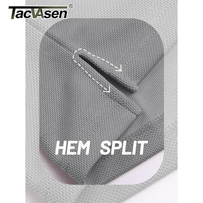 TACVASEN Summer Polo Tee Shirts Men's Short Sleeve Quick Dry T-shirt Breathable Work Shirt Fishing Hiking Golf Polos Top Man