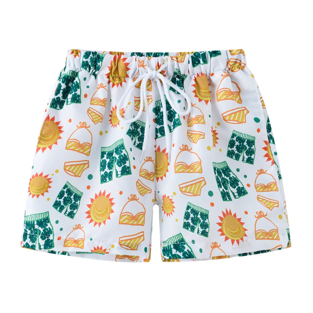 2025 Summer Baby Boys Swimming Trunks For 2-8Years Kids Beach Shorts Cartoon Pattern Swimsuit Shorts Baby Bathing Suit Swimwear