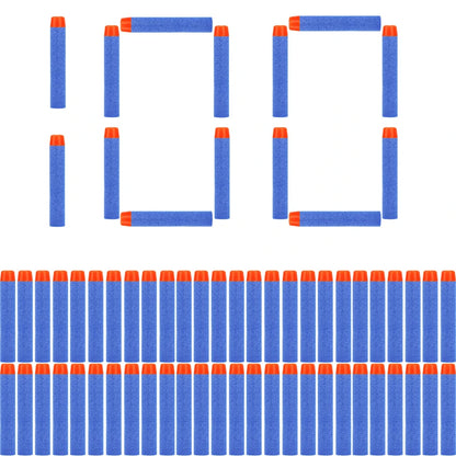 FRENSIT Blue Round Head Bullets 7.2cm for Nerf N-strike Elite Series Blasters Foam EVA Refill Darts Kids Toy Guns Accessories