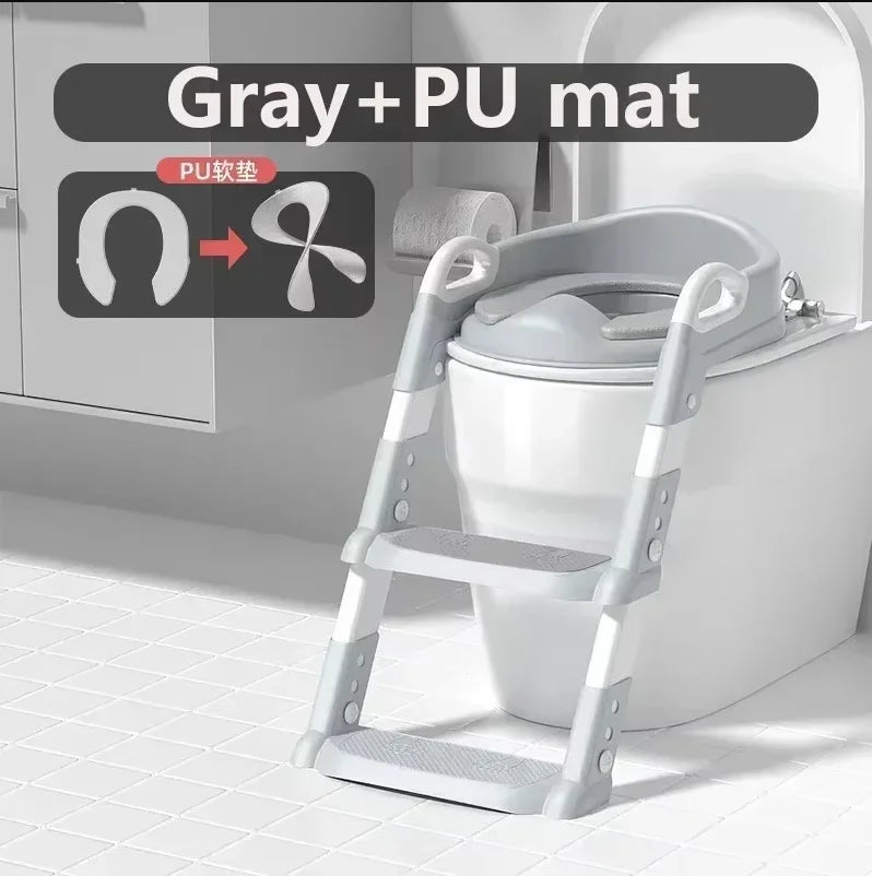 Children's Toilet Seat Stairway Baby Boys and Girls Toilet Folding Stand Step Stool Children's Step Toilet Seat Ring
