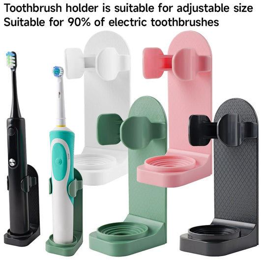 Electric toothbrush holder, wall-mounted toothbrush holder without drilling, wall-mounted bathroom shelf and toilet storage rack