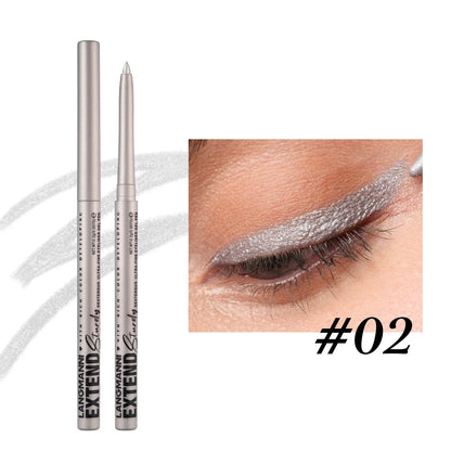 2 in 1 Eye Liner Eye Shadow Pencil Waterproof Lasting 12 Colors Rotating Black Matte Eyeliner Glue Pen Makeup for Eyes Cosmetics