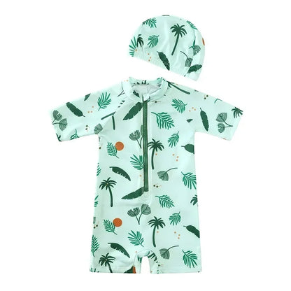 UV Baby Girl Swimsuit One Piece Swimming Jumpsuit Ruffles Bathing Suit SPF 50 Long Sleeve Kids Swimwear for Girls 1-7 Years