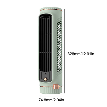 5W Tower Fan USB Charging Portable Air Conditioner Electric Vertical Fan Bladeless Summer Fan for Home Bedroom