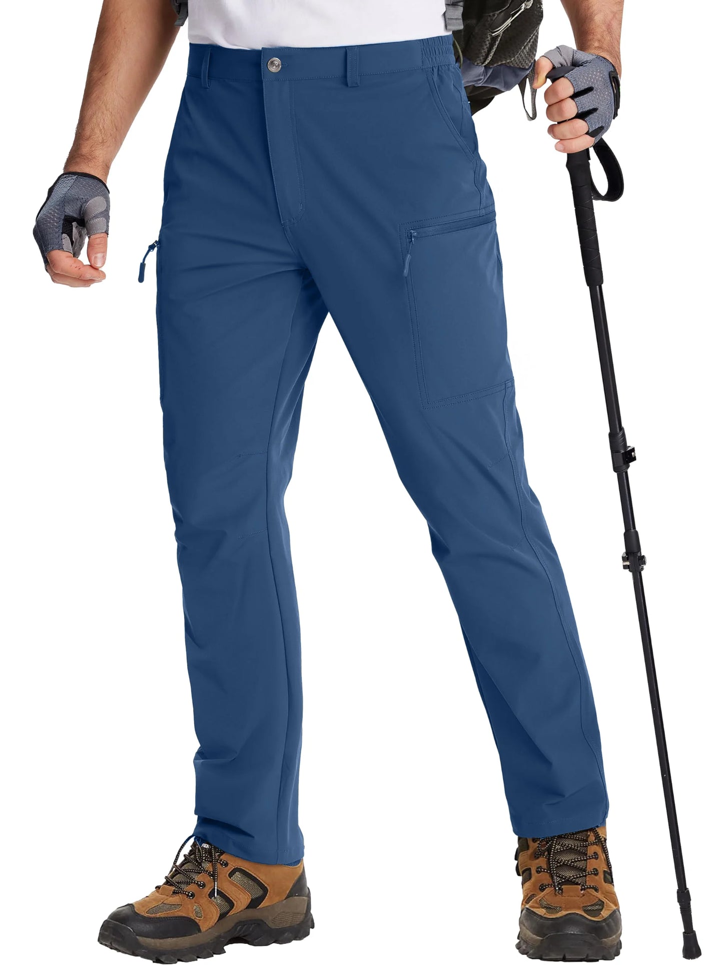 TACVASEN Lightweight Hiking Pants Mens Quick Dry Cargo Work Pants Nylon Waterproof Outdoor Trekking Fishing Pants Male Trousers