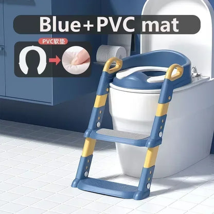 Children's Toilet Seat Stairway Baby Boys and Girls Toilet Folding Stand Step Stool Children's Step Toilet Seat Ring