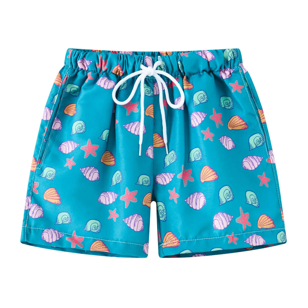 2025 Summer Baby Boys Swimming Trunks For 2-8Years Kids Beach Shorts Cartoon Pattern Swimsuit Shorts Baby Bathing Suit Swimwear