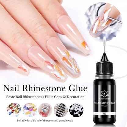 BORN PRETTY Nail Rhinestone Glue 30ML Gel Nail Glue 3D Shaping Sculpting Carving Flower DIY Decoration  Gem Glue Nail Supplies
